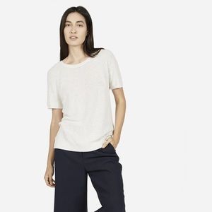 Everlane The Cotton Sweater Short-Sleeve in Grey